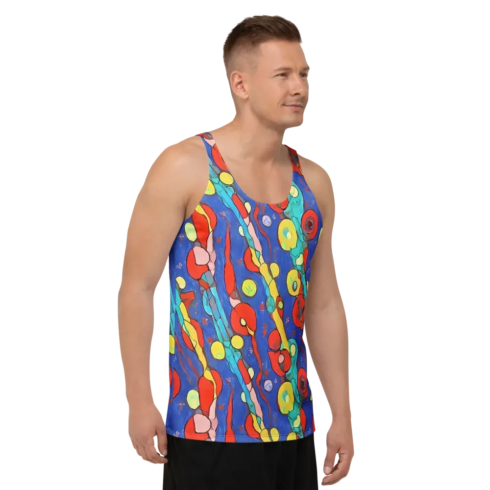 Colorwave Garden on Men's Tank Top — Right Front