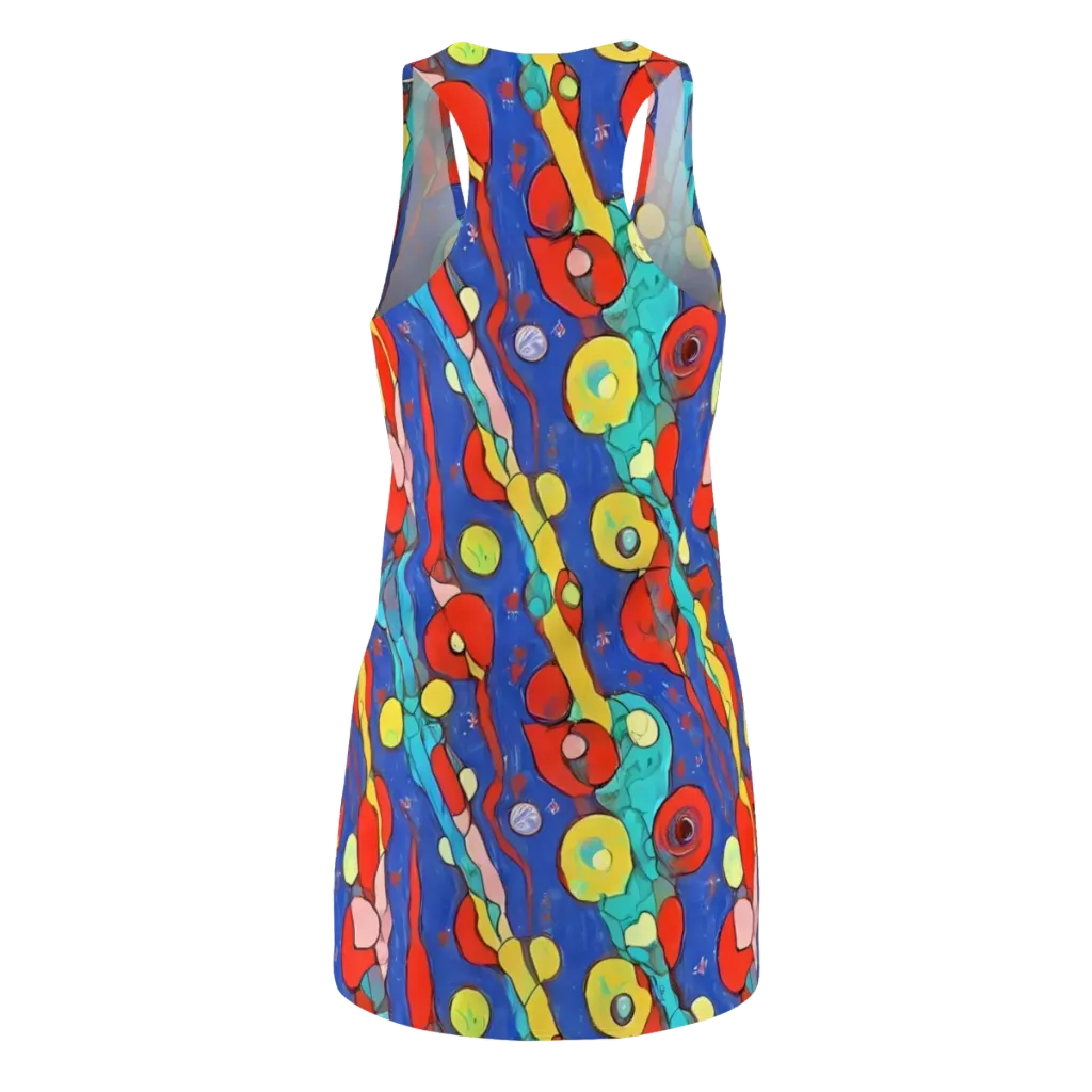 Colorwave Garden on Racerback Dress — Back