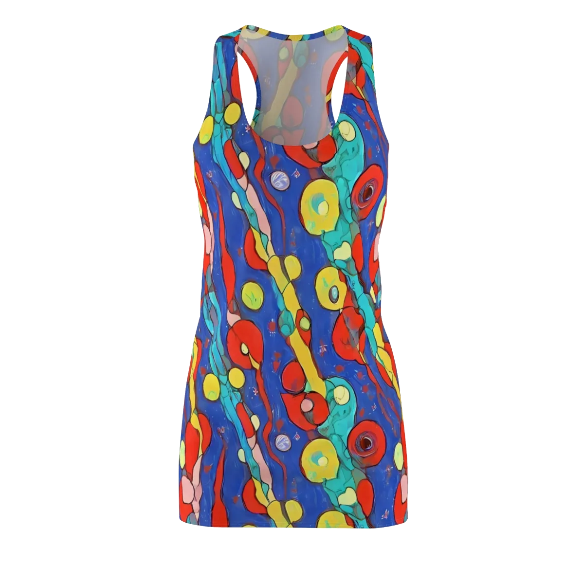 Colorwave Garden on Racerback Dress — Front