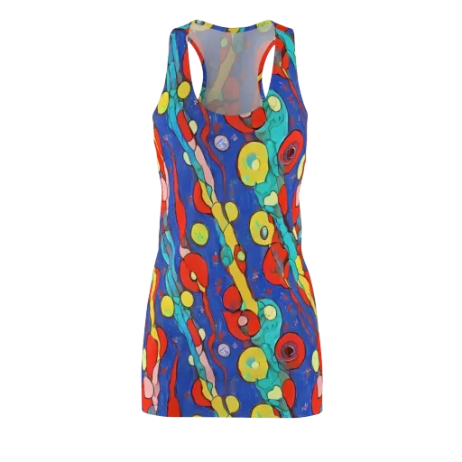 Colorwave Garden on a Racerback Dress