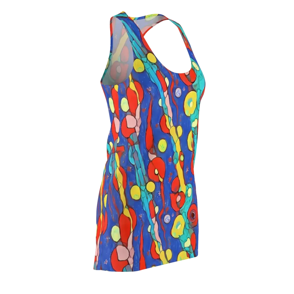 Colorwave Garden on Racerback Dress — Front Side