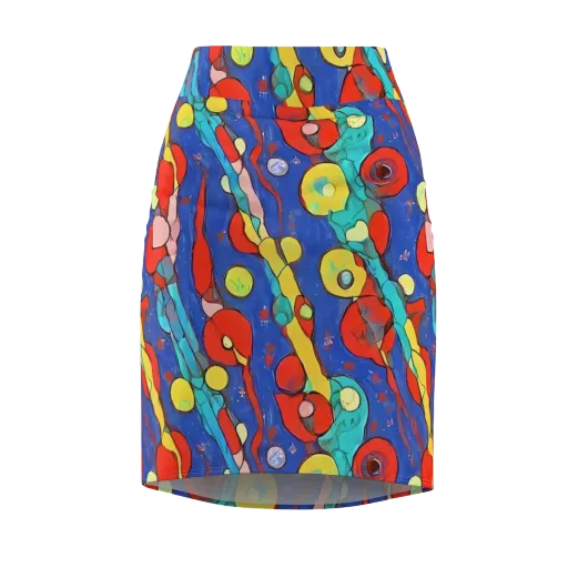 Colorwave Garden on a Pencil Skirt