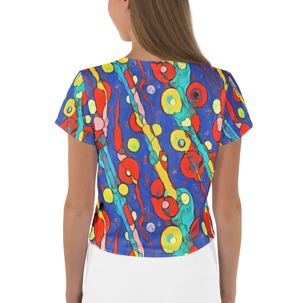 Colorwave Garden on Crop Tee — Back
