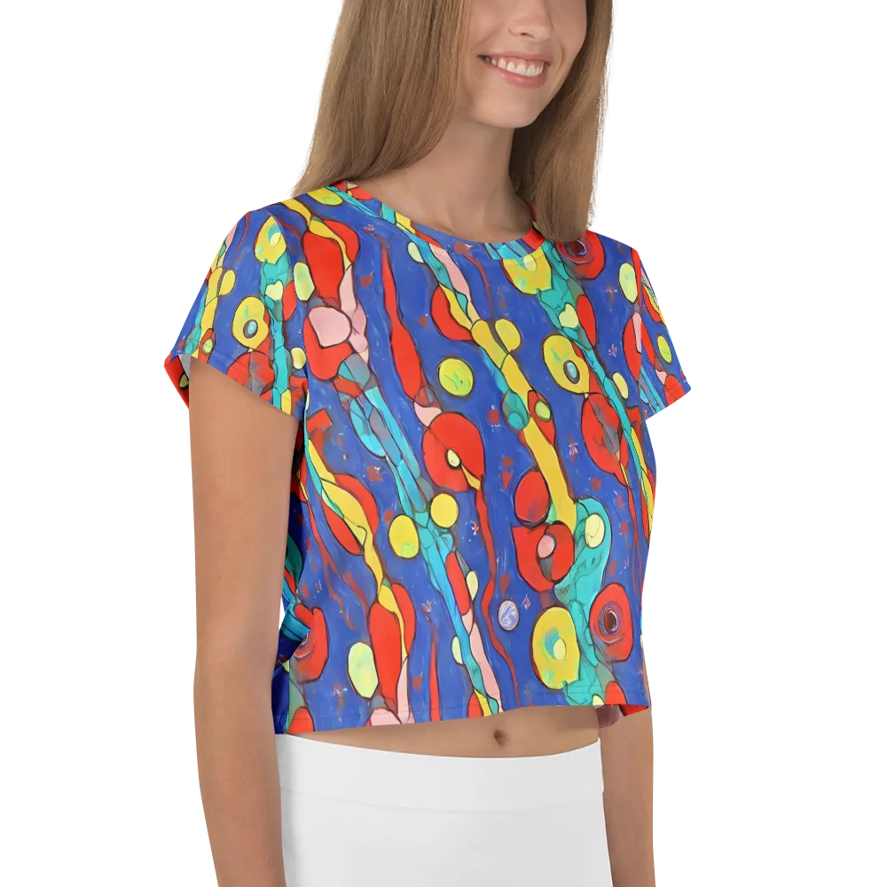 Colorwave Garden on Crop Tee — Right