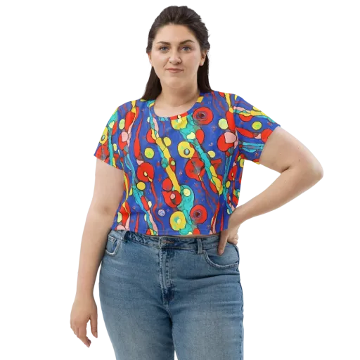 Colorwave Garden on a Crop Tee