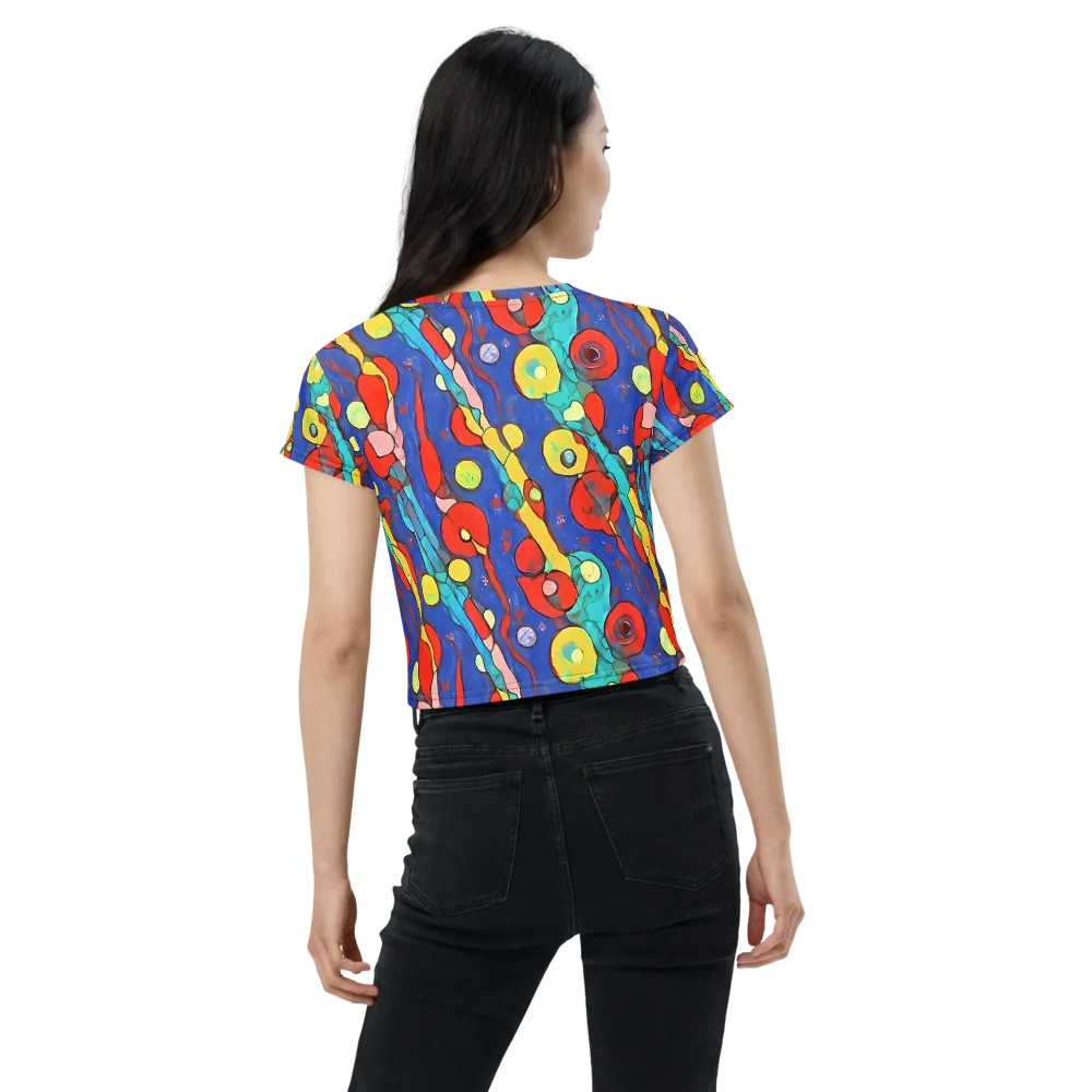 Colorwave Garden on Crop Tee — Back