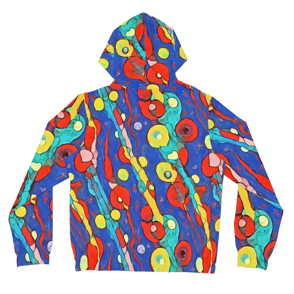 Colorwave Garden on Women's Full-Zip Hoodie — Back