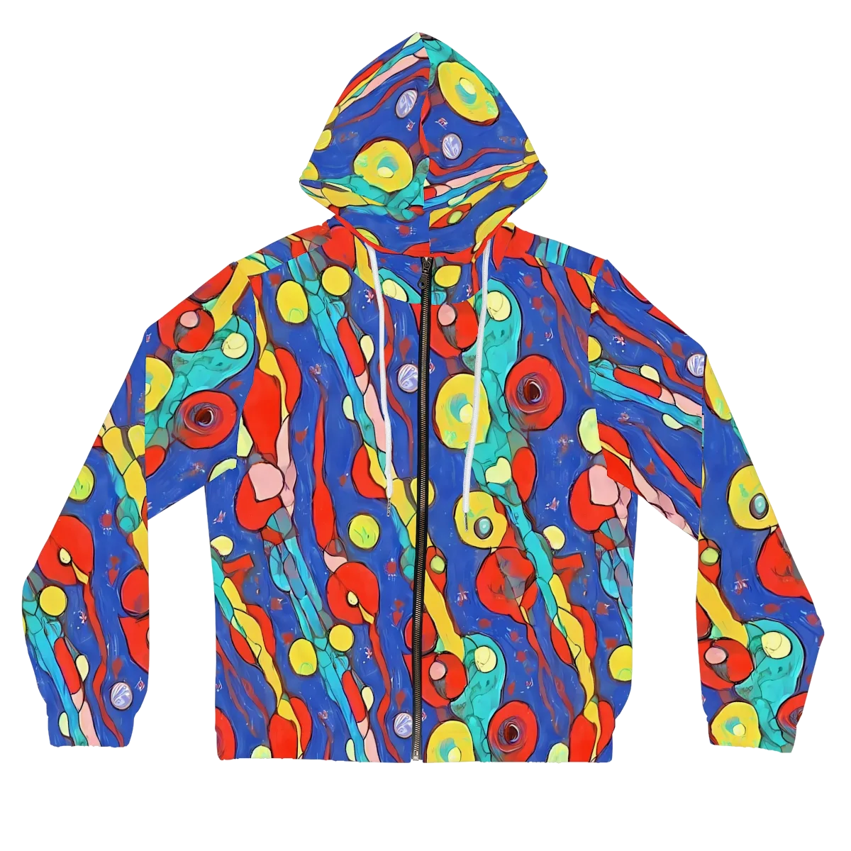 Colorwave Garden on Women's Full-Zip Hoodie — Front