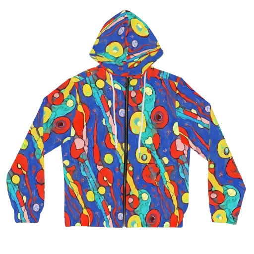 Colorwave Garden on a Women's Full-Zip Hoodie