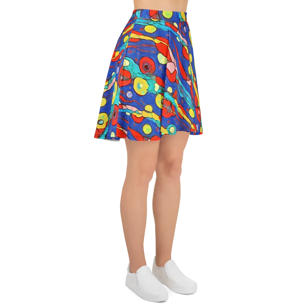 Colorwave Garden on Skater Skirt — Right