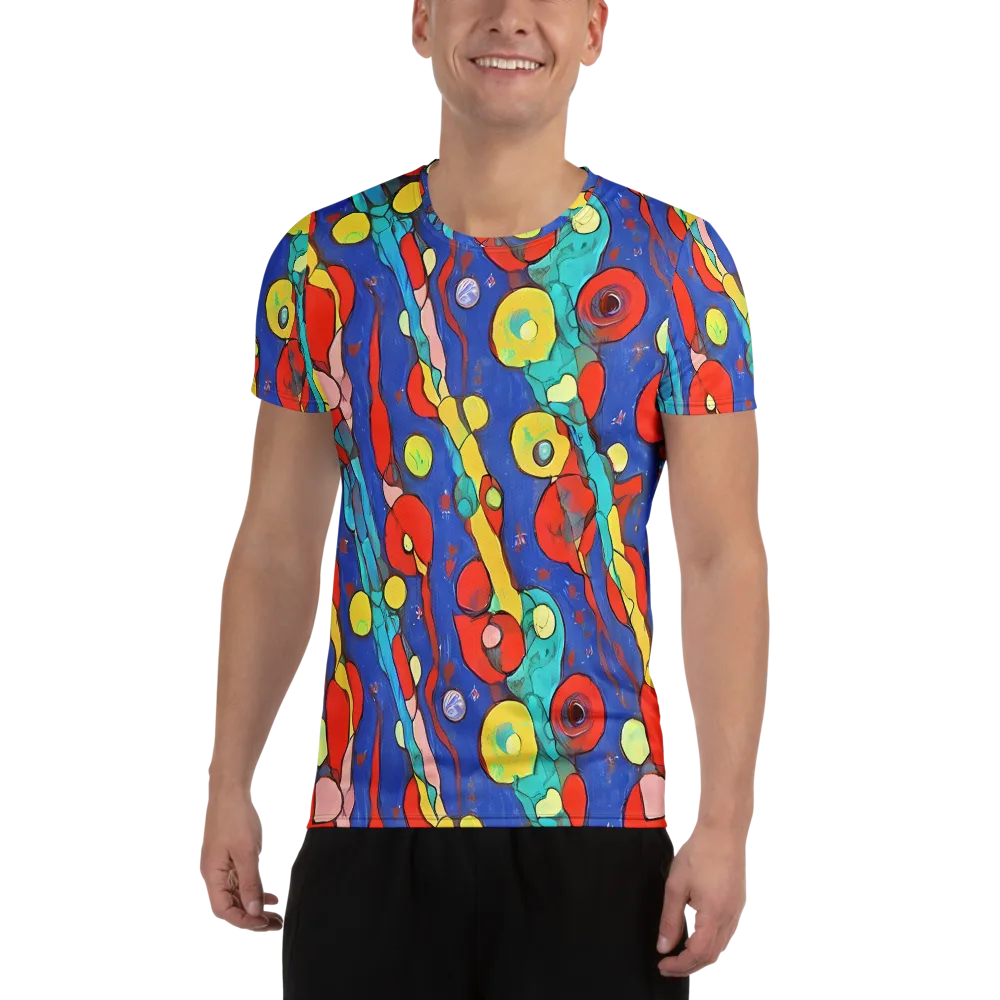 Colorwave Garden on Men's Athletic T-Shirt — Front