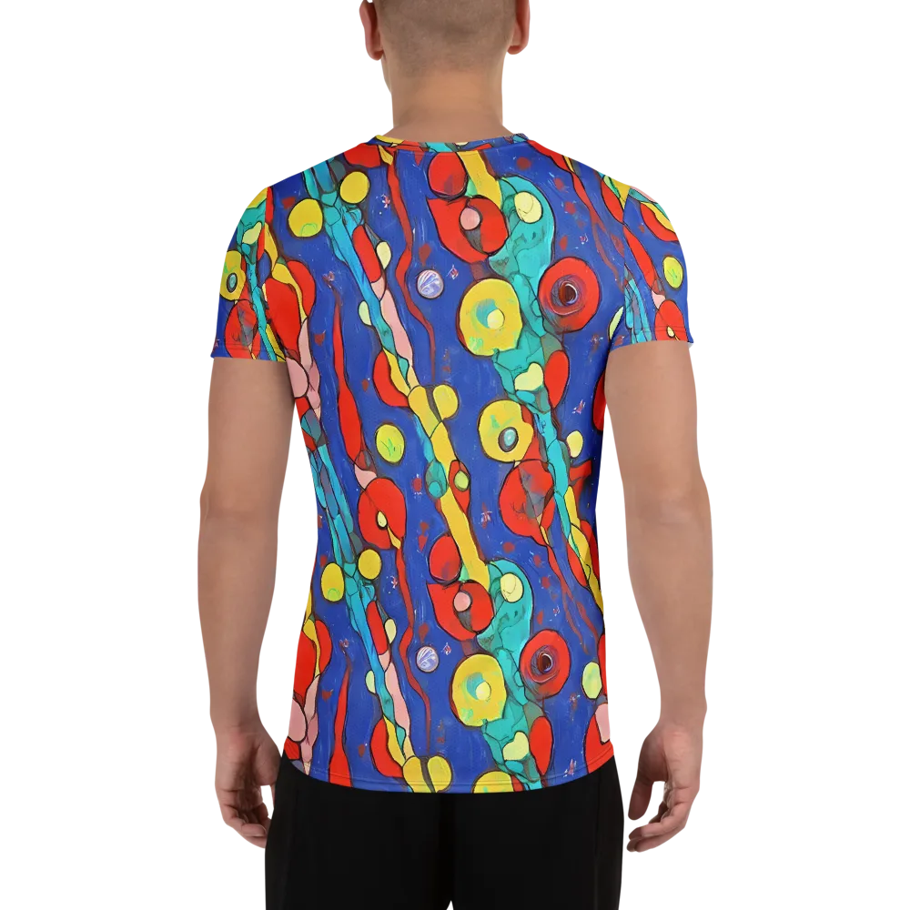 Colorwave Garden on Men's Athletic T-Shirt — Back