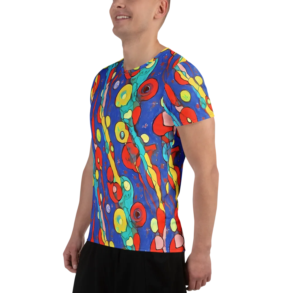Colorwave Garden on Men's Athletic T-Shirt — Left