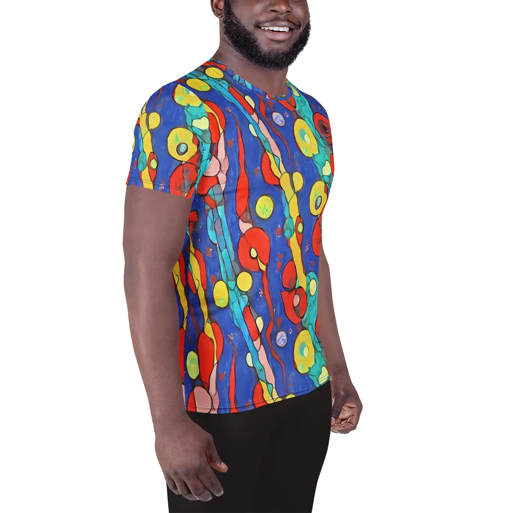 Colorwave Garden on Men's Athletic T-Shirt — Right