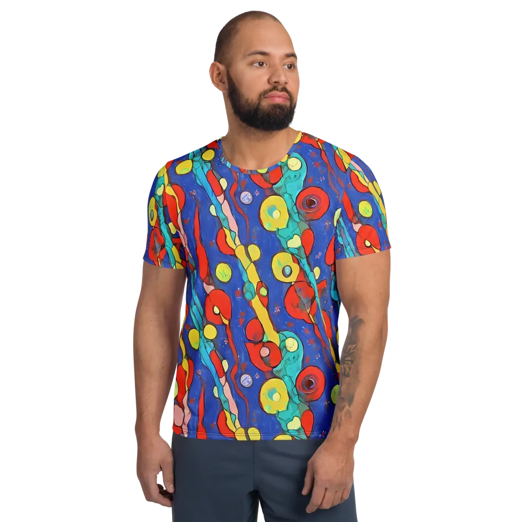 Colorwave Garden on Men's Athletic T-Shirt — Front