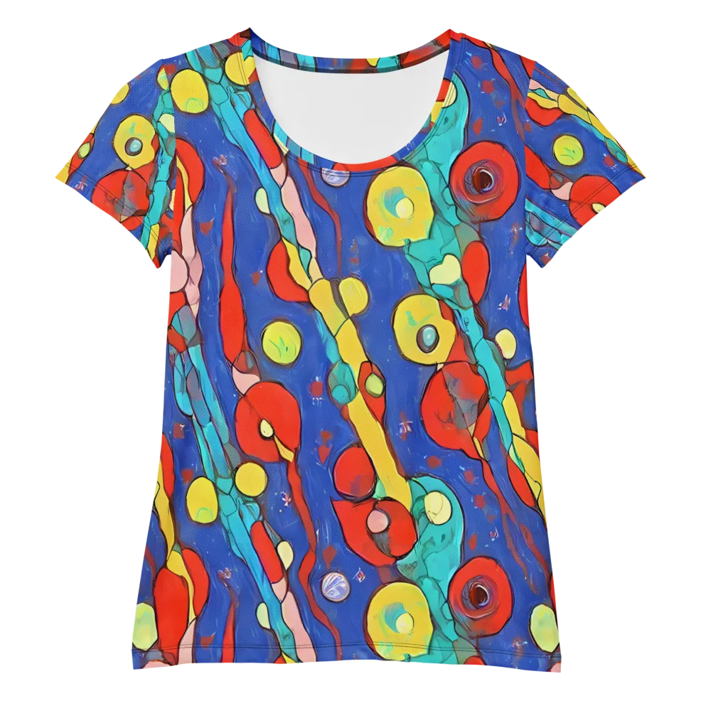 Colorwave Garden on Women's Athletic T-Shirt — Front
