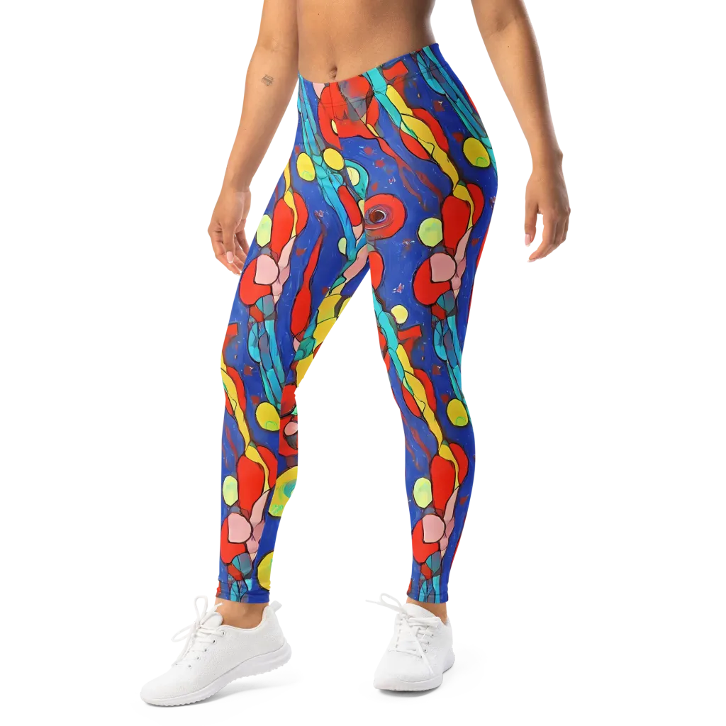 Colorwave Garden on Leggings — Left Front