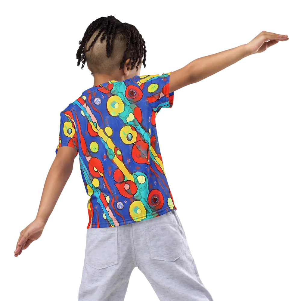 Colorwave Garden on Kids Crew Neck T-Shirt — Back