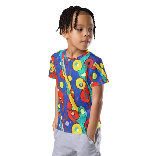 Colorwave Garden on a Kids Crew Neck T-Shirt