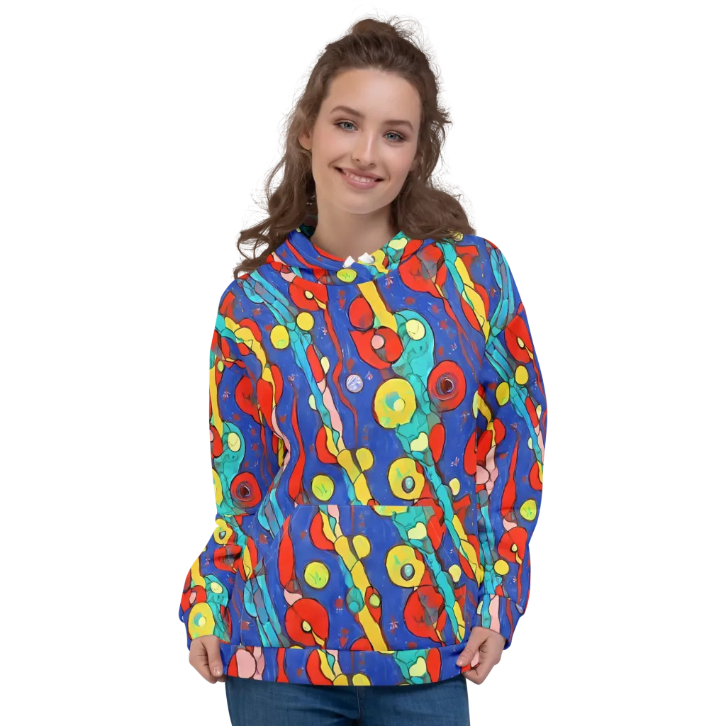 Colorwave Garden on Hoodie — Front