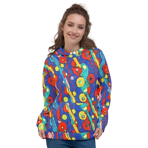Colorwave Garden on a Hoodie