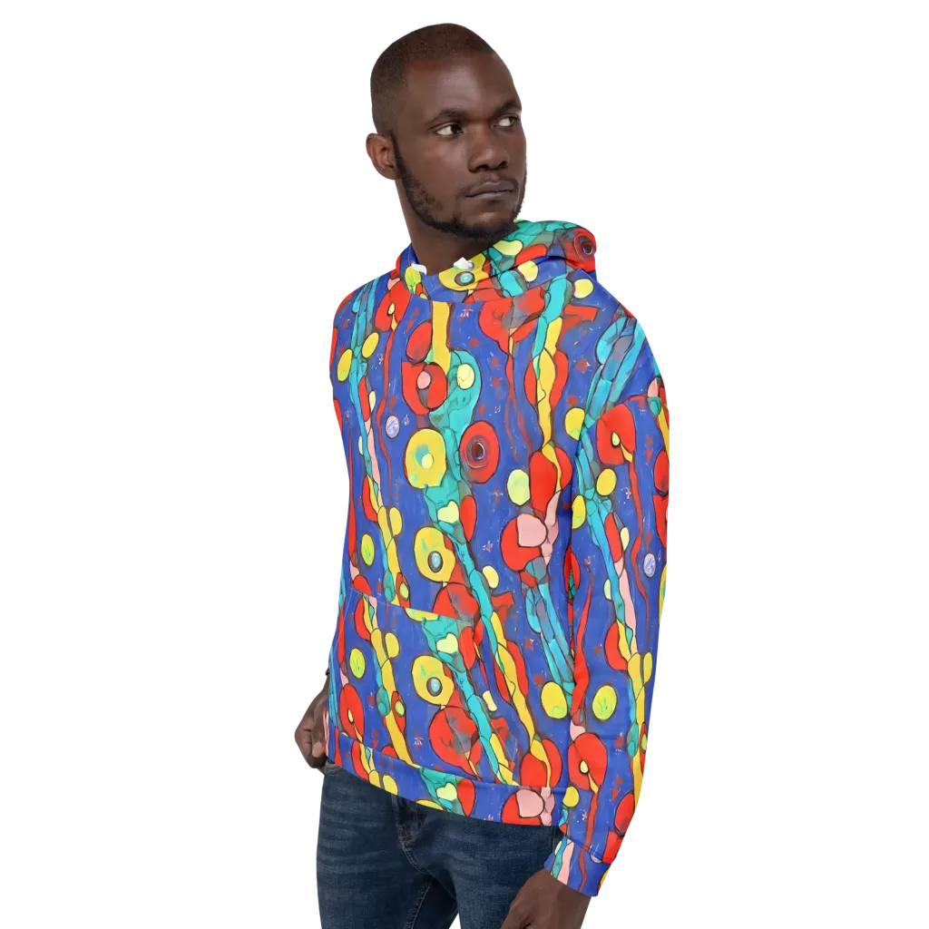 Colorwave Garden on Hoodie — Left