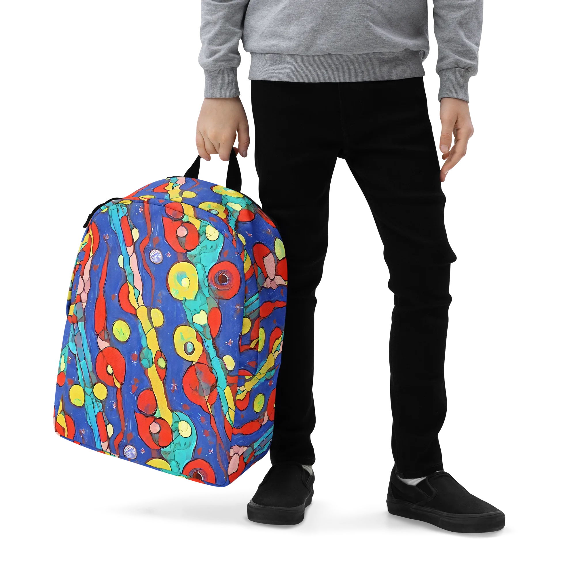 Colorwave Garden on Minimalist Backpack — Zoomed-in