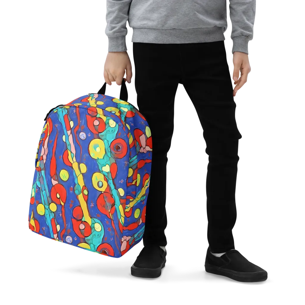 Colorwave Garden on Minimalist Backpack — Zoomed-in