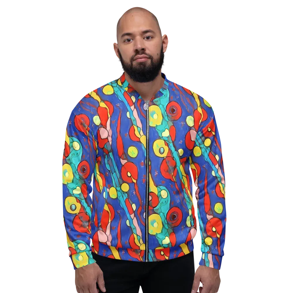 Colorwave Garden on Bomber Jacket — Front