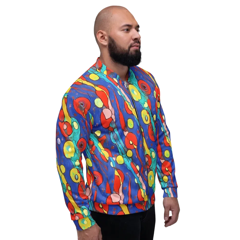 Colorwave Garden on Bomber Jacket — Right