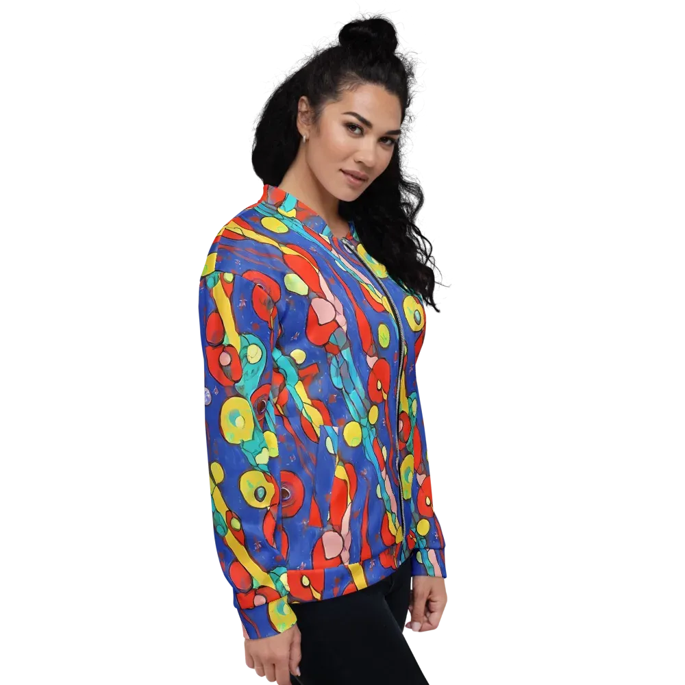 Colorwave Garden on Bomber Jacket — Right