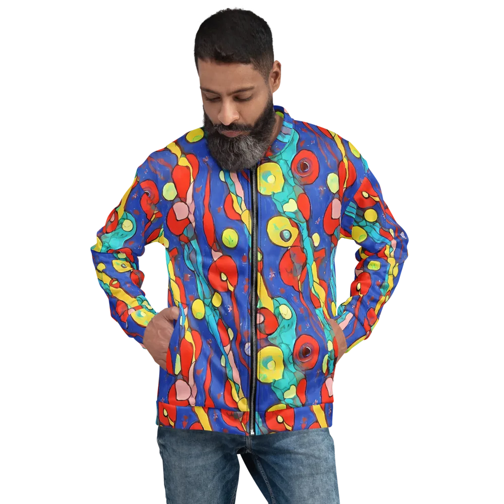 Colorwave Garden on Bomber Jacket — Front