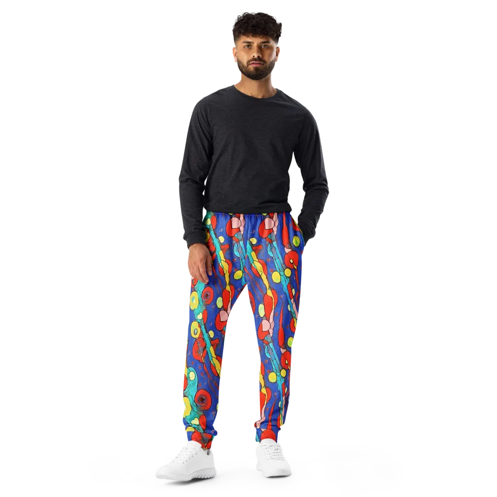 Colorwave Garden on Men's Joggers — Front