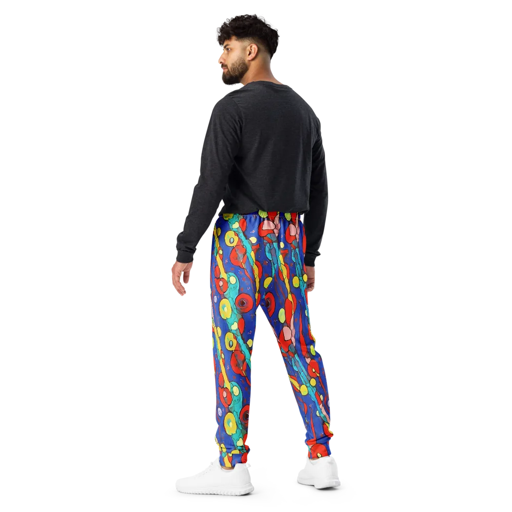 Colorwave Garden on Men's Joggers — Back