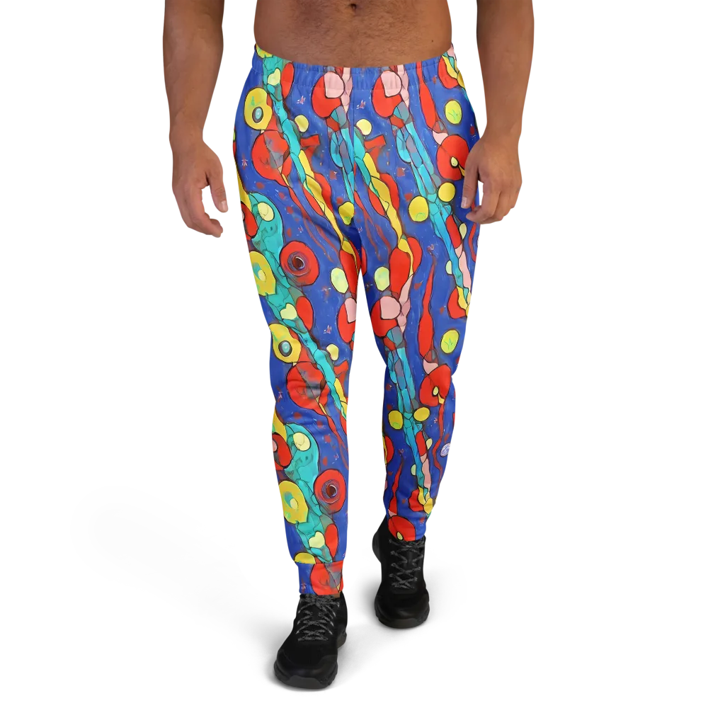 Colorwave Garden on Men's Joggers — Front