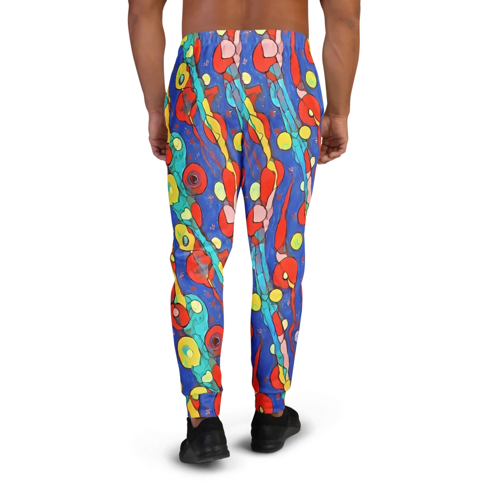 Colorwave Garden on Men's Joggers — Back