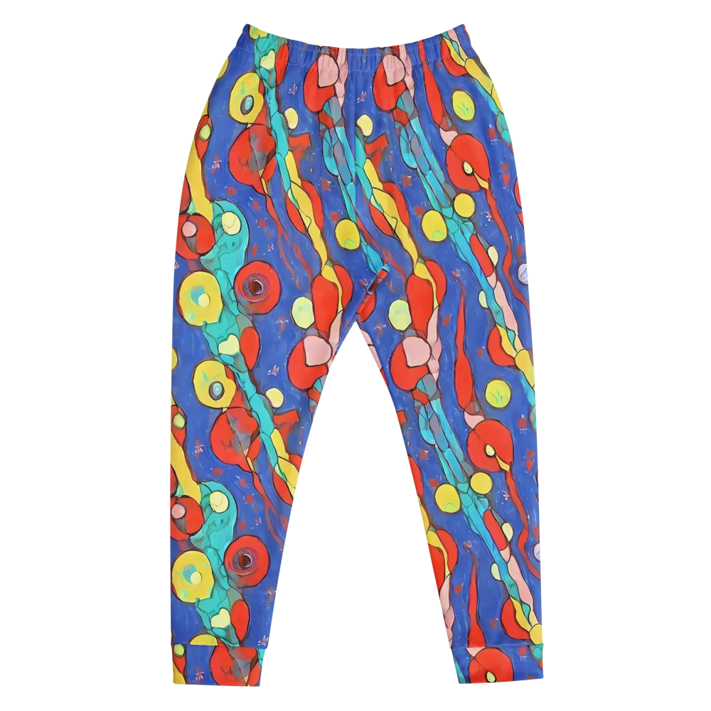 Colorwave Garden on Men's Joggers — Front