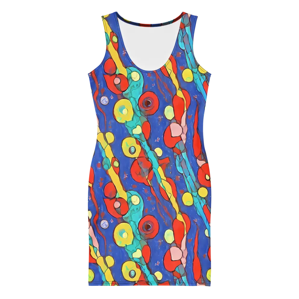 Colorwave Garden on Bodycon Dress — Front