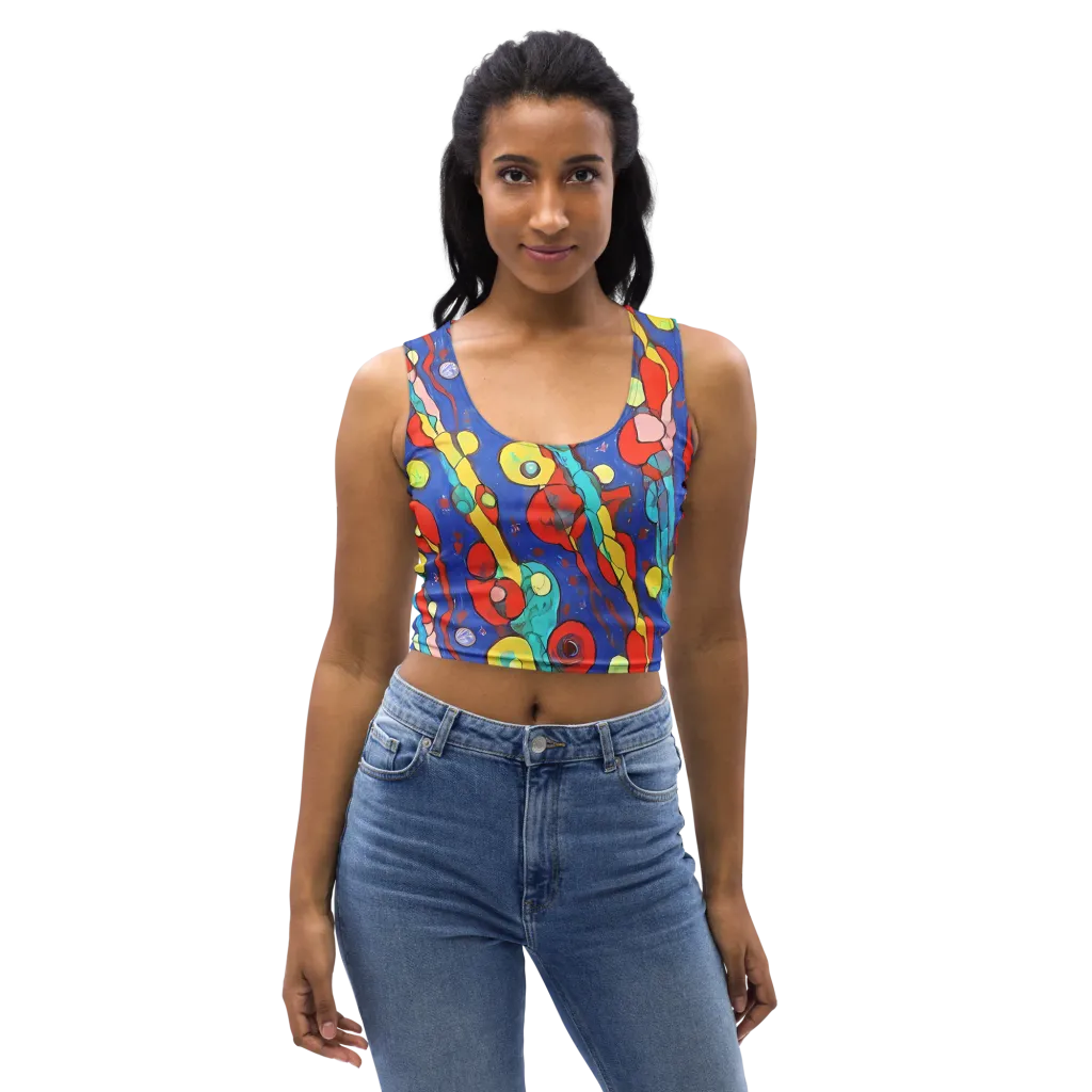 Colorwave Garden on Crop Top — Front