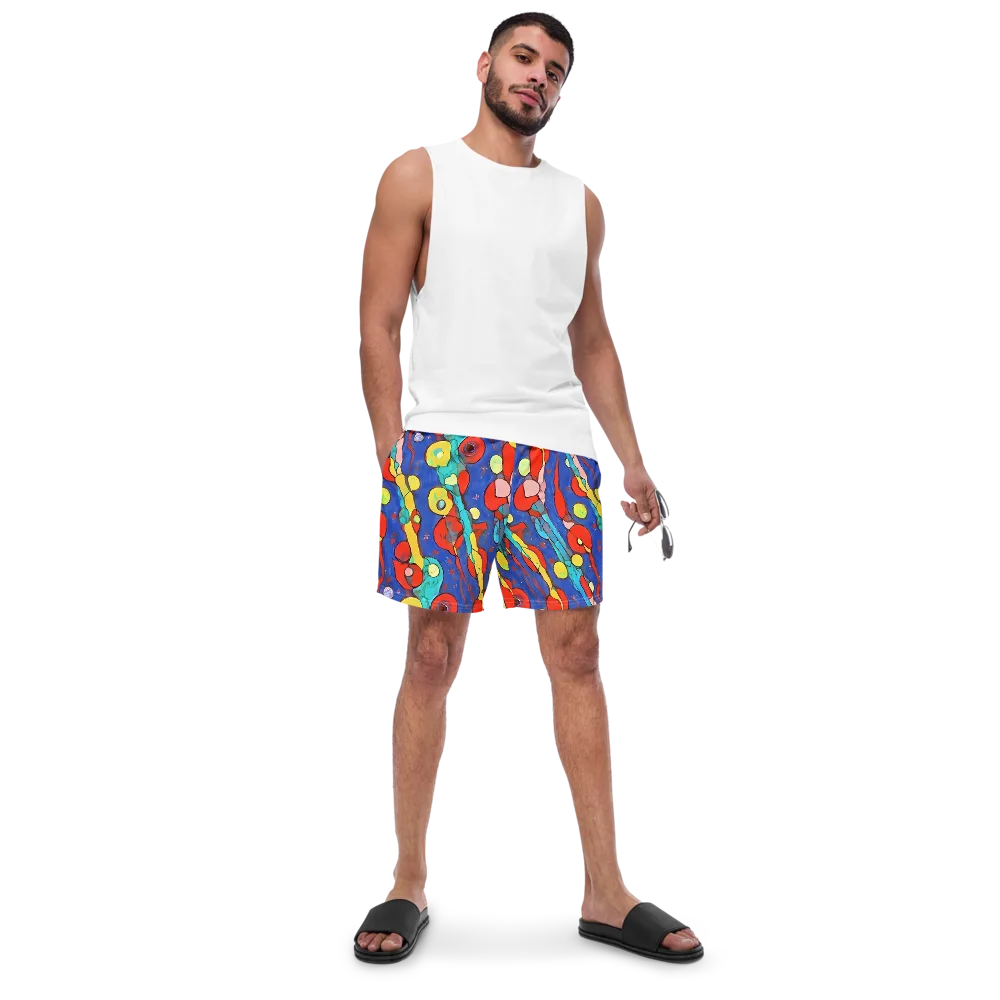 Colorwave Garden on Swim Trunks — Front