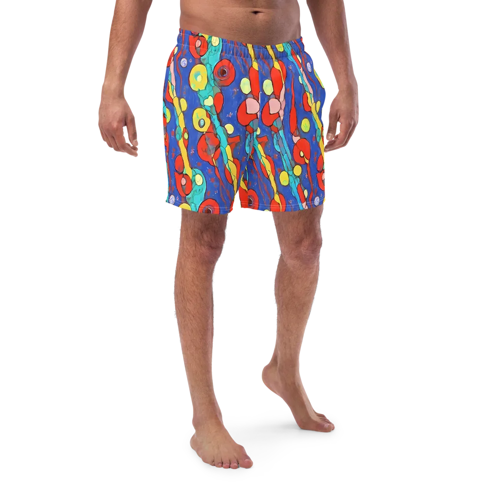Colorwave Garden on Swim Trunks — Front