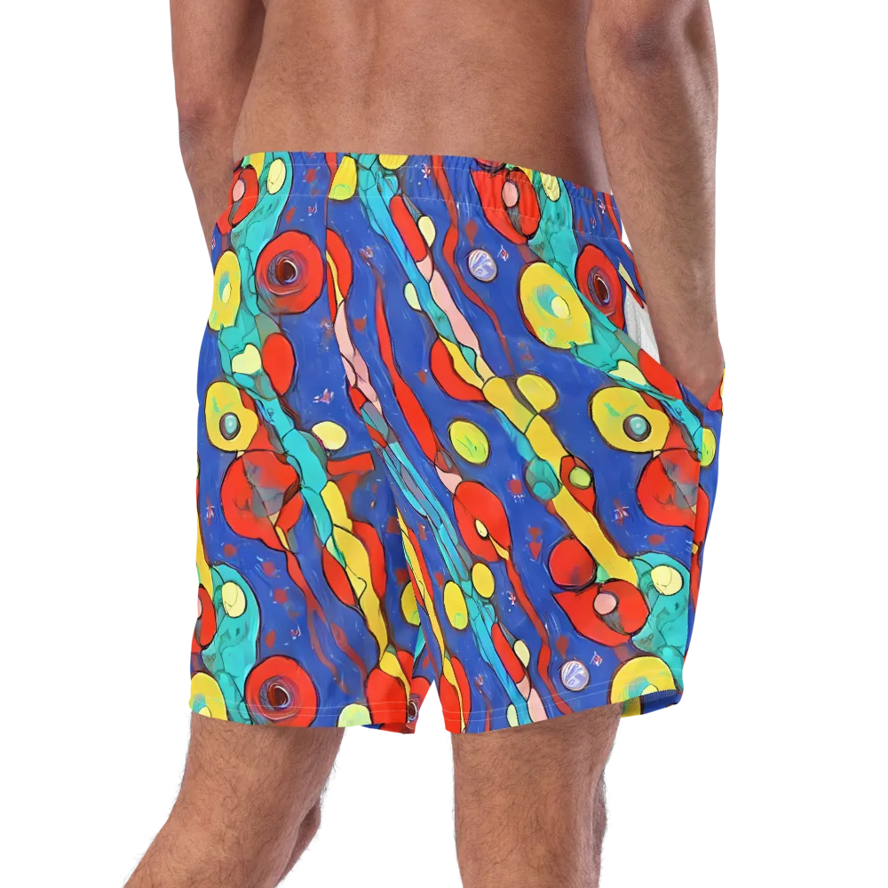Colorwave Garden on Swim Trunks — Right Back