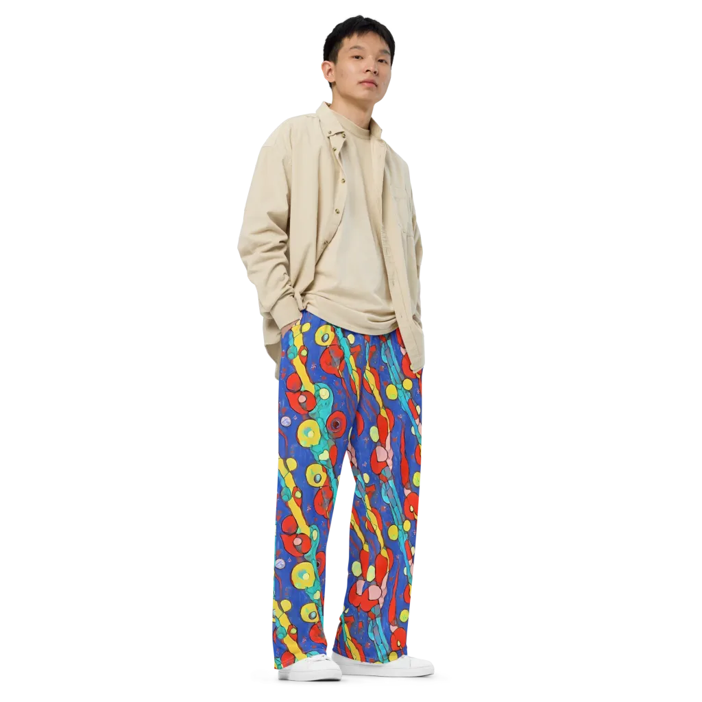 Colorwave Garden on Wide-Leg Pants — Right Front