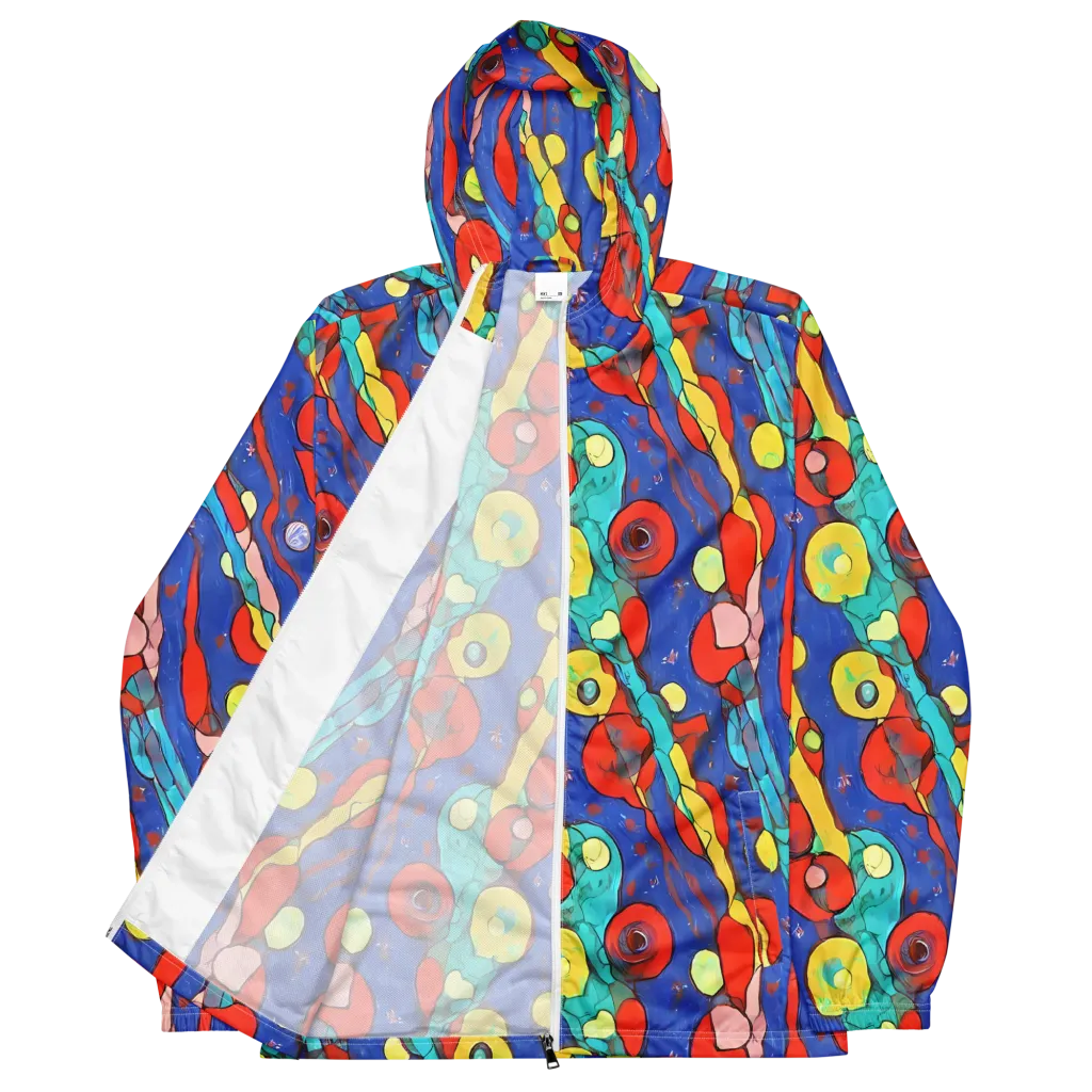 Colorwave Garden on Men's Windbreaker — Front