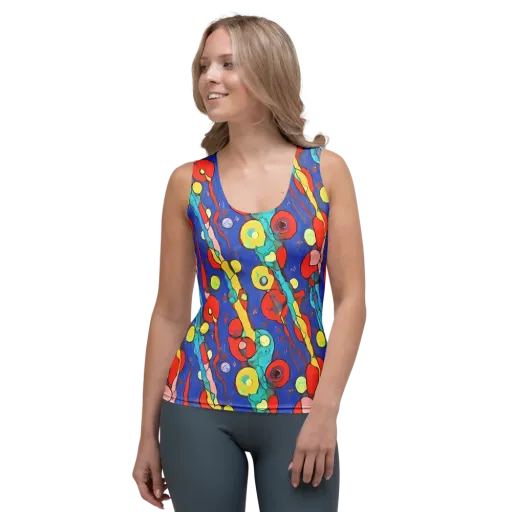 Colorwave Garden on a Women's Tank Top