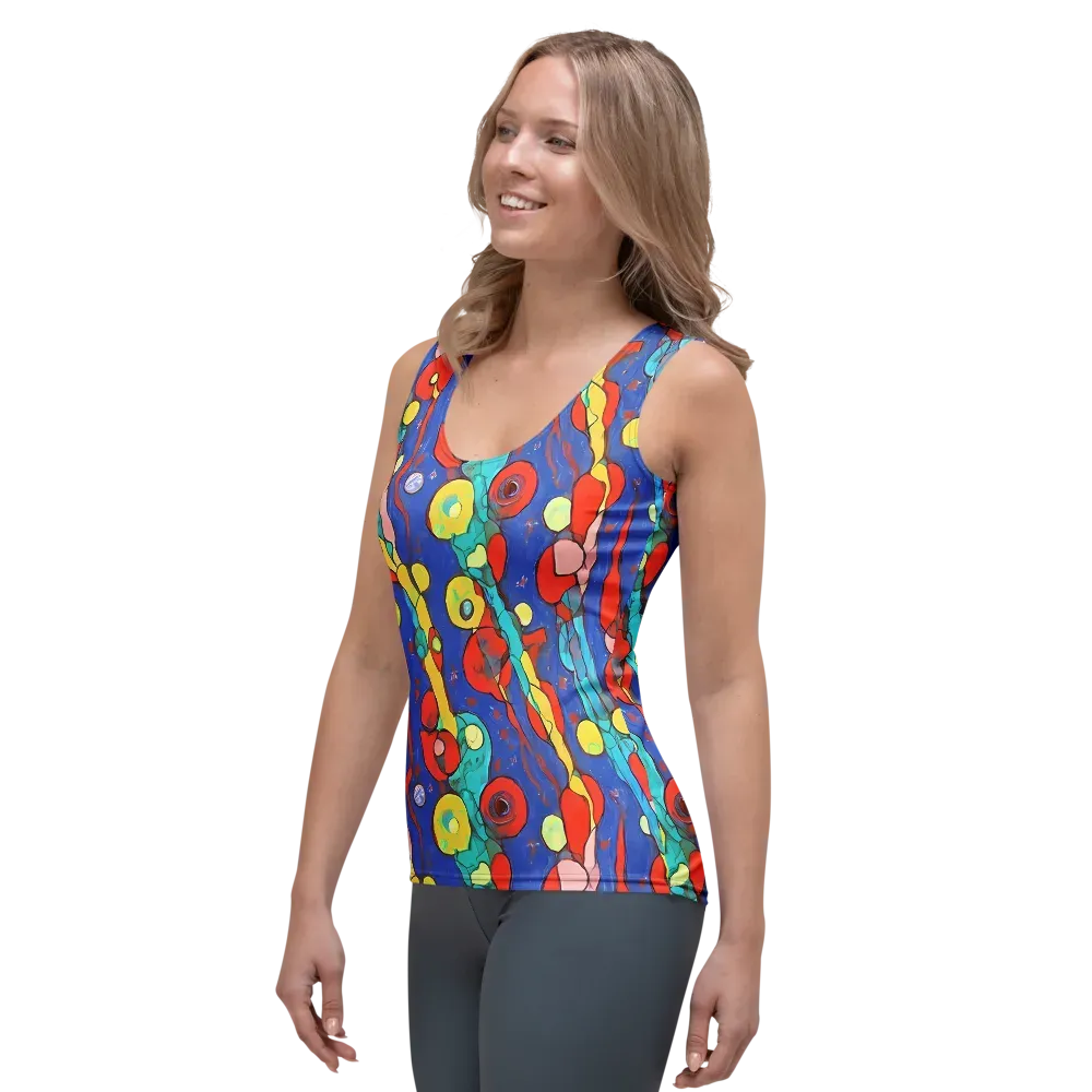 Colorwave Garden on Women's Tank Top — Left Front