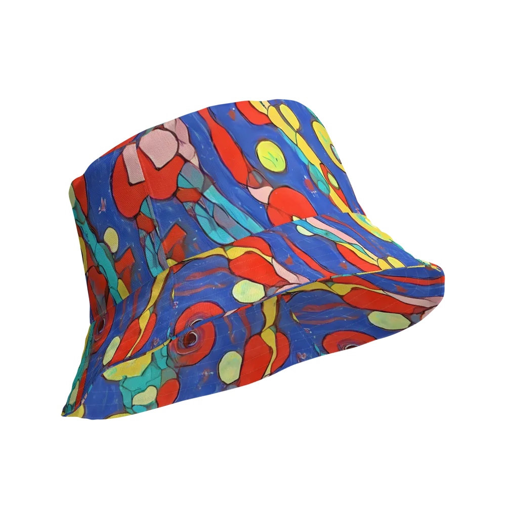 Colorwave Garden on Reversible Bucket Hat — Product details Outside