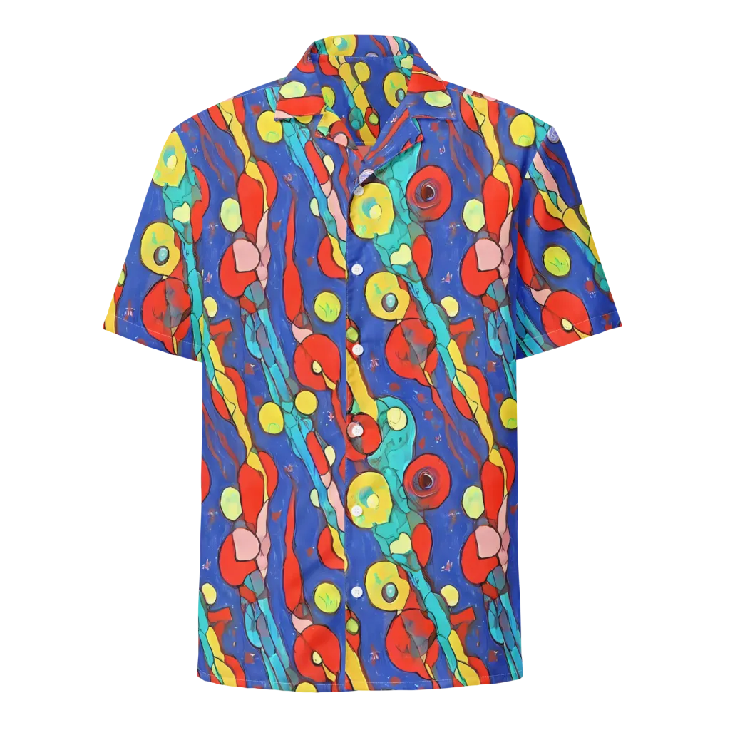 Colorwave Garden on Button Shirt — Front