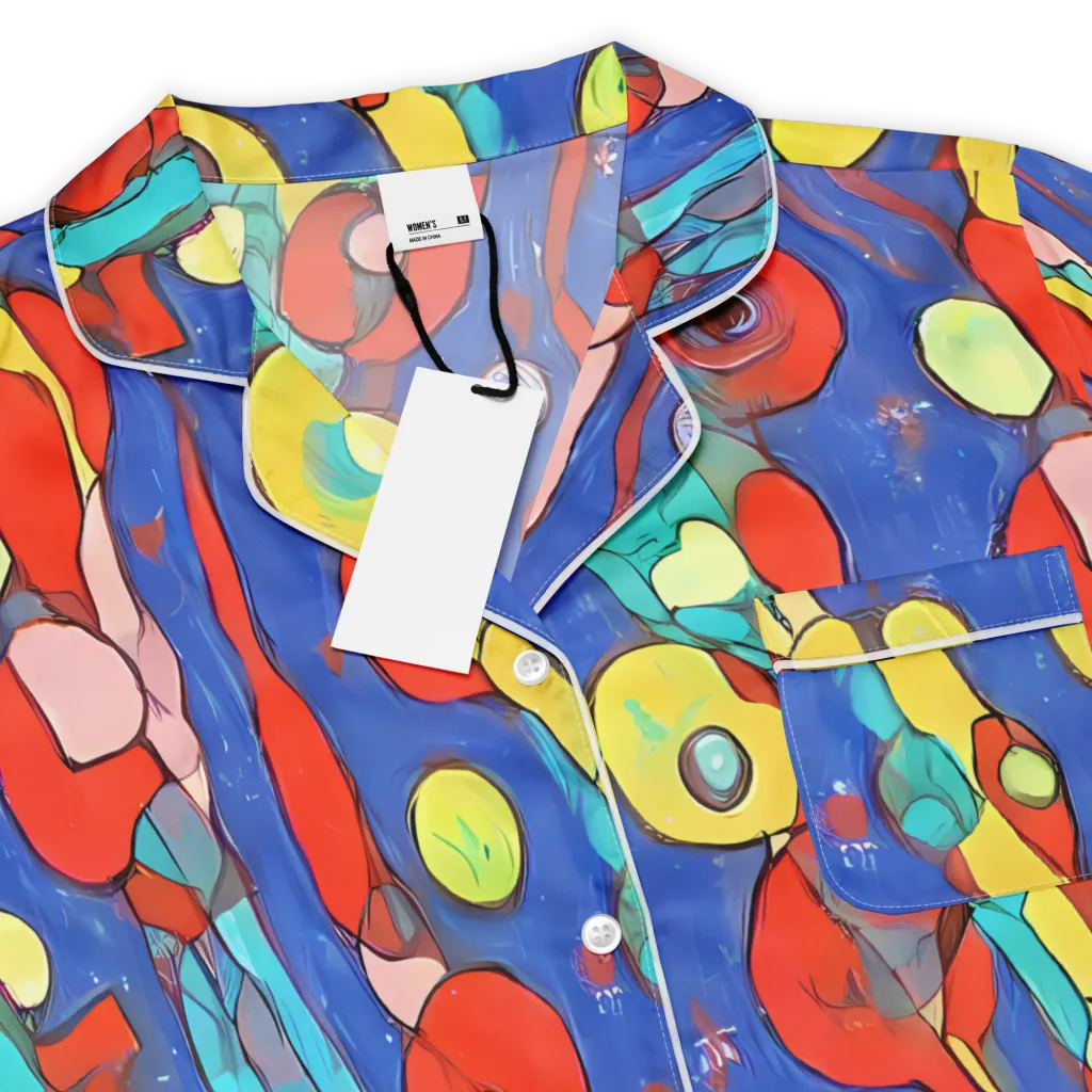 Colorwave Garden on Women's Short Sleeve Pajama Top — Product details