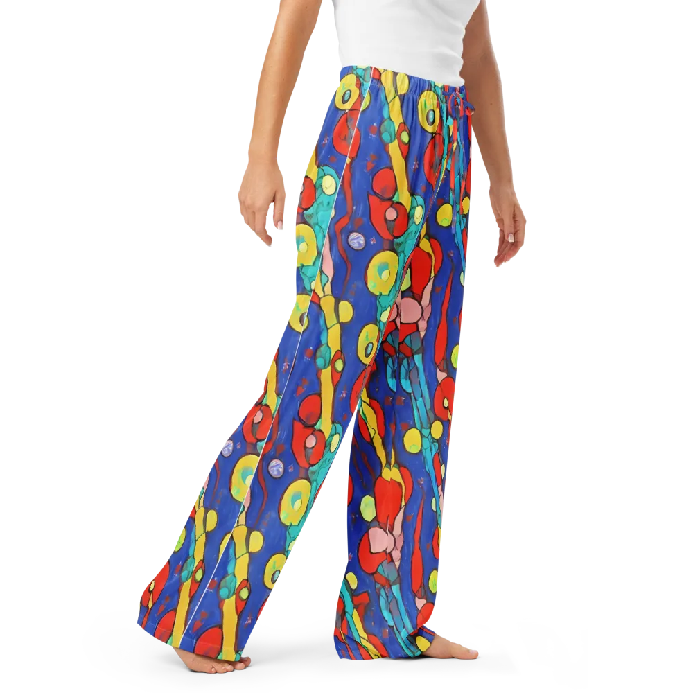 Colorwave Garden on Women's Pajama Pants — Right Front